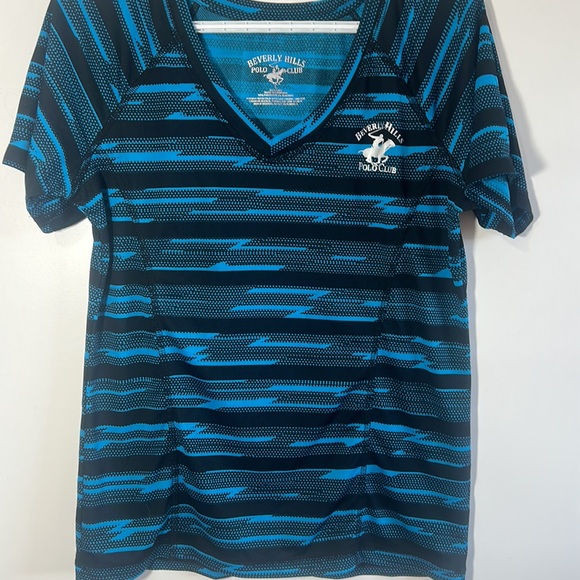 BEVERLY HILLS POLO CLUB V NECK WOMEN TOP IN SIZE LARGE - Picture 4 of 5
